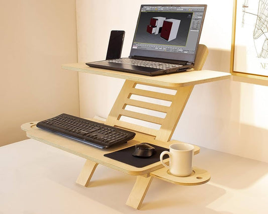 Rehausseur de Bureau Ergonomique en Bois