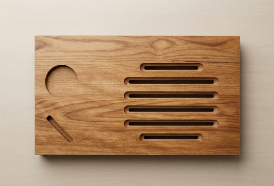 Table de Lit en Bois – Support de Canapé en Bois avec Porte-Gobelet intégré