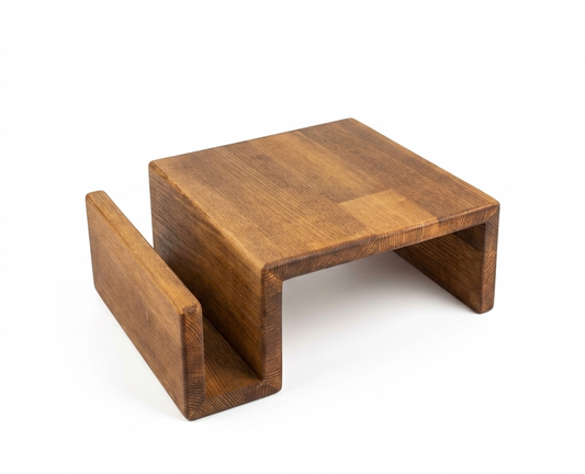 Table fonctionnelle avec accoudoirs en bois, table avec accoudoirs de canapé avec porte-revues