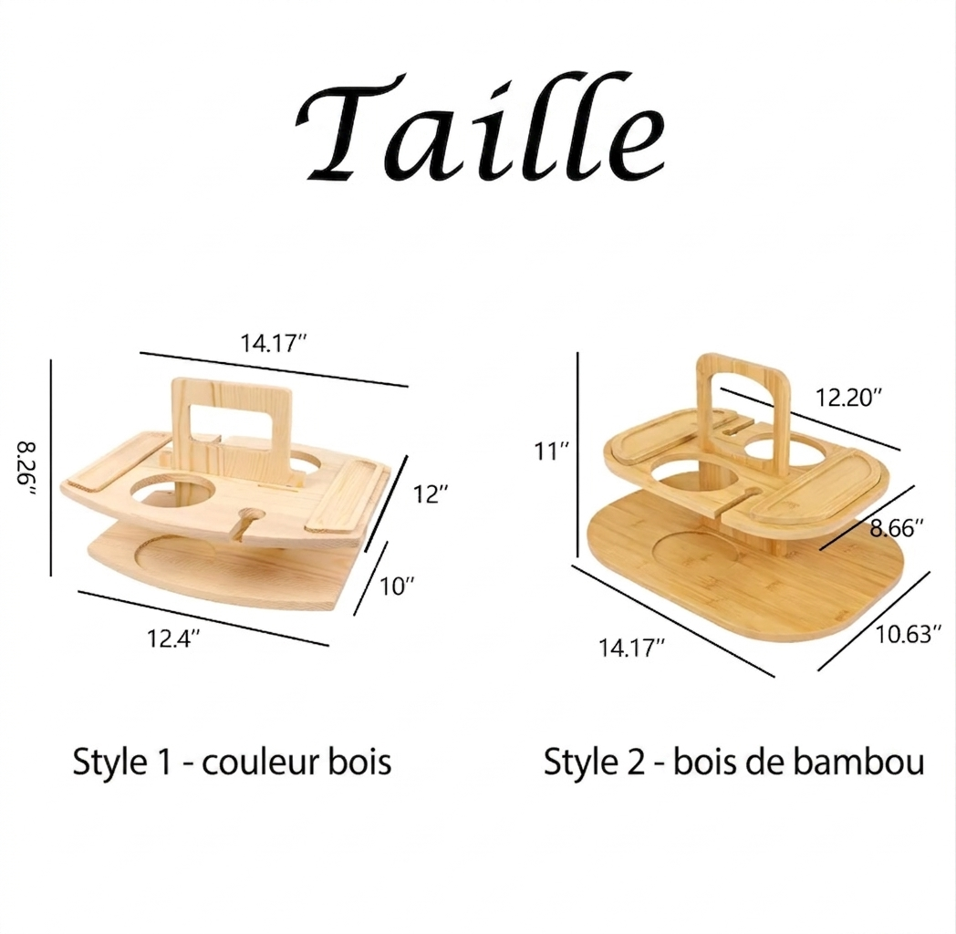 Table de Pique-Nique Portable en Bois