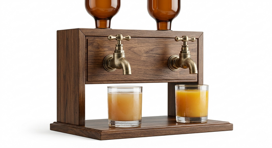Distributeur de Boissons Double en Bois