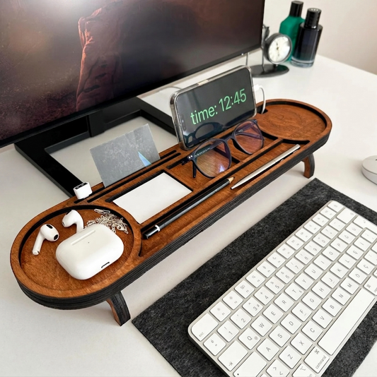 Organiseur de Bureau en Bois Personnalisé