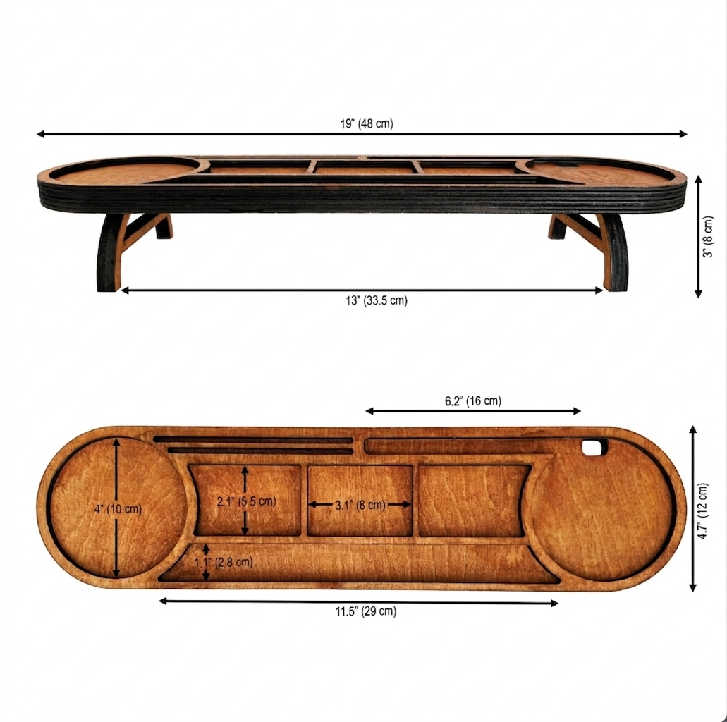 Organiseur de Bureau en Bois Personnalisé