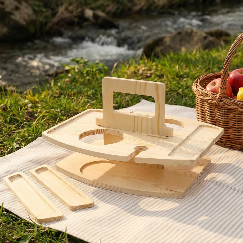 Table de Pique-Nique Portable en Bois