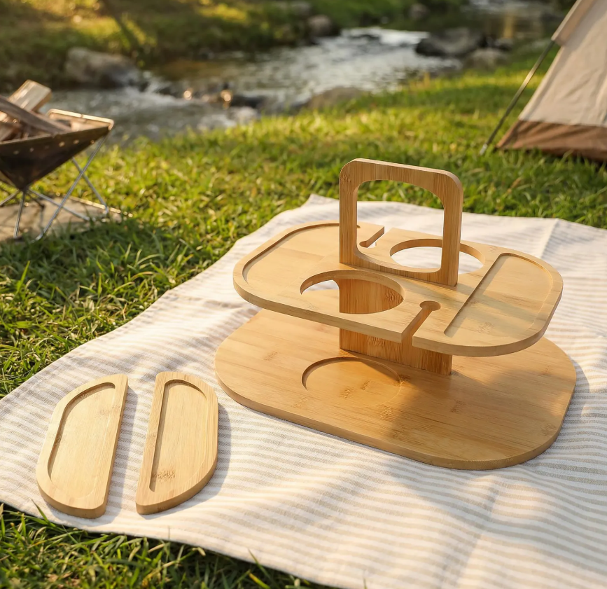 Table de Pique-Nique Portable en Bois